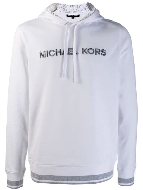 michael kors hoodie white|michael kors thermal hoodie.